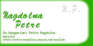 magdolna petre business card